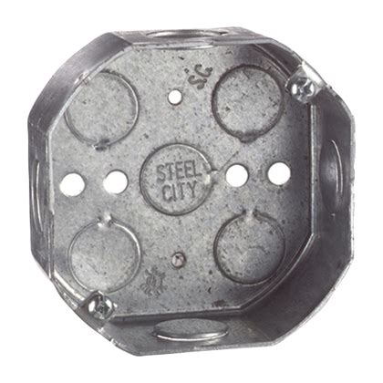 Steel City Octagon 4 in. Outlet Box, Fixture Rated, 1